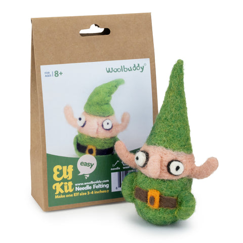 Elf Needle Felting Kit – Wool Fiber DIY Christmas Craft Project (min. order qty 6 required)
