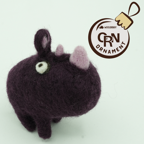 Rhino Wool Ornament – Unique Safari Animal Gift & Decoration(min. order qty 6 required)