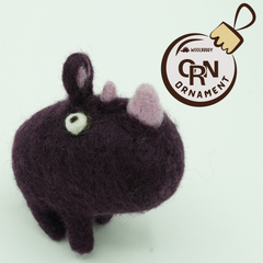 Rhino Wool Ornament – Unique Safari Animal Gift & Decoration(min. order qty 6 required)