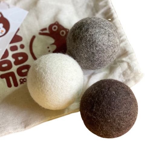 M&W Dog Balls Set – Natural Wool Felt Play Balls for Dogs (minimum order quantity 6)