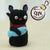 Black Cat with Fish Ornament - Handmade Felted Wool Christmas Decoration (min. order qty 6 required)