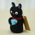 Black Cat with Fish Ornament - Handmade Felted Wool Christmas Decoration (min. order qty 6 required)