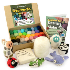 DIY Needle Felting Beginner Kit – Wool Fiber Craft for New Crafters (min. order Qty. 3 required)
