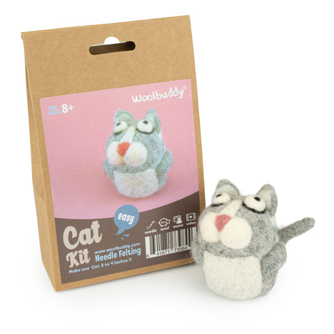 DIY Cat Needle Felting Kit | Pet Lover Craft Project Gift (min. order qty 6 required)