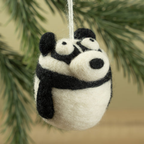 Panda Bear Ornament | Bamboo Forest Wildlife Decor & Gift  (min. order qty 6 required)