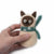 Wool Felt Siamese Cat Ornament – Unique Holiday Cat Decoration (min. order qty 6 required)