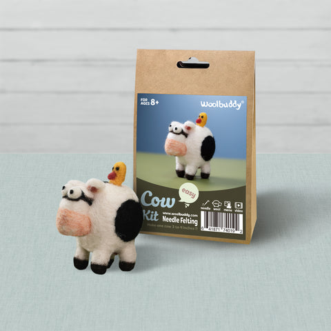 Preorder Beginner Cow Needle Felting Kit – DIY Craft Gift