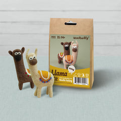 Llama Needle Felting Kit | Beginner DIY Wool Fiber Craft Project | Woolbuddy