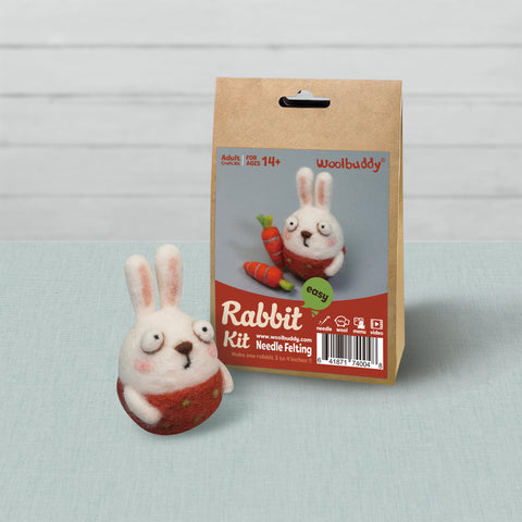 DIY Rabbit Bunny Needle Felting Kit | Pet Lover Craft Gift (min. order qty 6 required)
