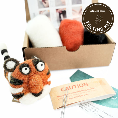 Needle Felting Tiger Kit (min. order qty 6 required)