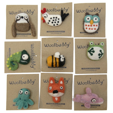 Woolbuddy Felted Animal Pin (3 pcs./pack)